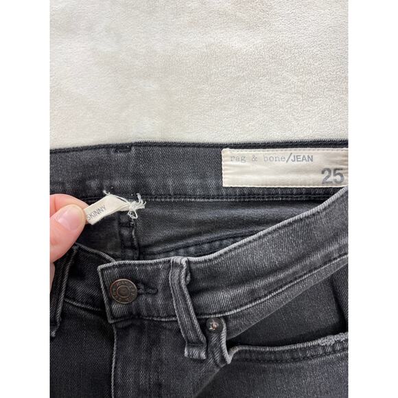 Rag & Bone Jeans The Skinny Dark Gray Mid-Rise Womens 25 - Picture 5 of 8